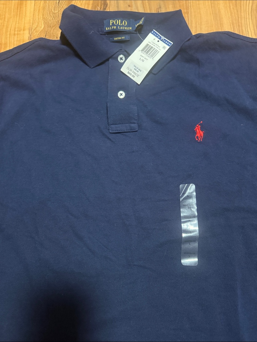 Polo by Ralph Lauren Navy Polo with Red Pony Embroidery